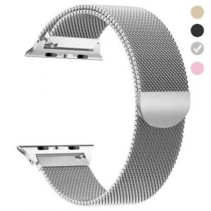 Milanese Loop Strap Watch Band for Apple Watch Series 1/2/3/4 38MM/40MM/42MM/44M Silver_38/40mm