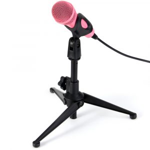 Professional Adjustable Desktop Handheld Table Tripod Microphone Mic Stand Holder with Clip Mount Shock  black