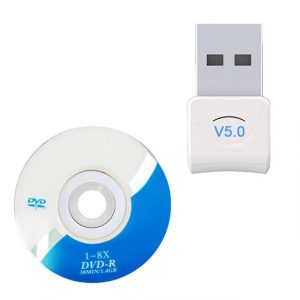 USB Bluetooth 5.0 Adapter Desktop Wireless WiFi Audio Receiver Transmitter Dongle for PS4 Computer Mouse Aux Audio Speaker Music white