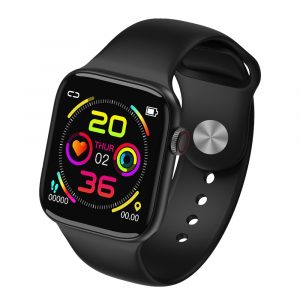 W4P Bluetooth 4.2 Smart Bracelet Heart Rate Blood Pressure Monitoring 1.54 inch LCD Watch black