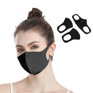 Adult Protective Mask Droplets Resistant PET Breathable Anti-fog Double Sided Mask Black