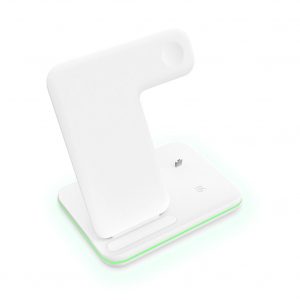 3 in 1 Wireless Charger 15W Desktop Charging Stock for iPhone 8/X iWatch iPods white