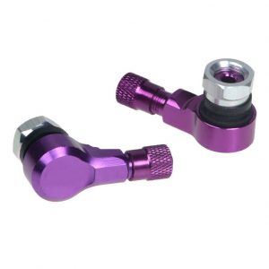 1Pair Motorcycle Wheel Tire Valve Stems Caps Universal Aluminum Alloy Tire Valves Motor Accessories purple