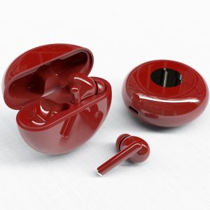 Wireless Earphones TWS Bluetooth V5.0 Stereo Noise Cancelling Mini Earbuds red
