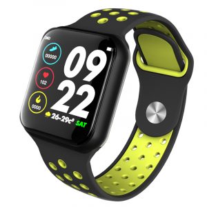 Smart Bluetooth Bracelet Watch Colorful Screen Silicone Strap Full Touch Screen Heart Rate Blood Pressure Health Monitoring dark green