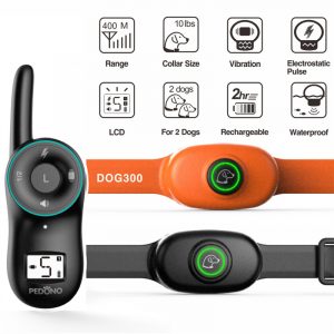 400M Pet Dog Electric Shock Training Collar Anti Barking Device Remote Control Dog Device  Automatic (no remote control) yellow