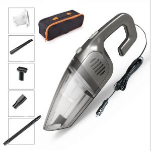 12v 120w 7000pa Wired Dry/wet Handheld Vacuum Cleaner Cigarette Lighter Powerful Suction Vacuum Cleaner gray_wired