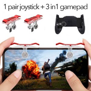 Gamepad Joystick for PUBG Mobile Controller L1 R1 Shoot Handle Gamepad for Knives Out Trigger Fire Game Joystick red