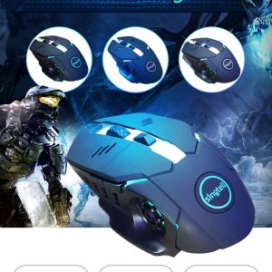 Gaming Mouse USB Computer Mouse Silent Ergonomic Mouse Gamer Noiseless Mice For PC Laptop black