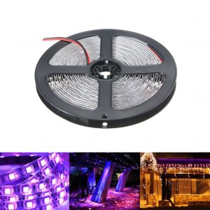 12V 5M Dimmable UV Strip Light for Money Detect Sterilization 390-400nm