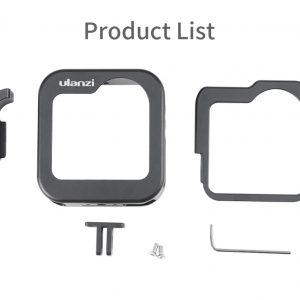 External Fill Light Microphone Metal Cage for GM-3 GoPro MAX Panoramic Action Camera black