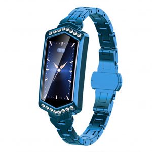 B78 Women Smart Watch Fitness Bracelet Heart Rate Tracker Physiological Cycle Monitor Bluetooth Sports Smartwatch blue