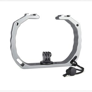 Shooting Phone Cage Bracket Handle for GoPro hero5/4/3 Handheld Video Rig Silver
