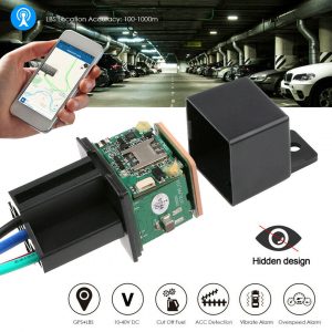 Relay Car GPS Tracker Plastic GPS Positioner Vehicle Miniature Burglar Alarm black