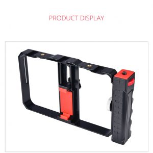 Hand Held Camera Bracket Second Generation Movie Live Video Stabilizer Mobile Phone Rabbit Cage Stand black