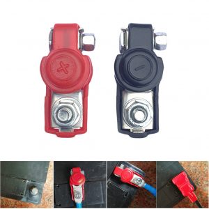 2PCS Battery Terminal Heavy Duty Car Vehicle Quick Connector Cable Clamp Clip Red black