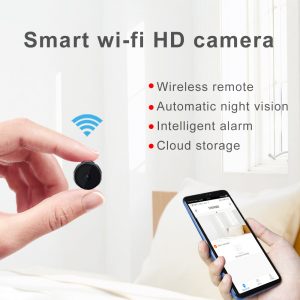 Wireless Mini Smart IR Night Vision Micro Camera Home Security Monitor Support 128G SD black