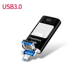 OTG USB Flash Drive for iPhone 5/5s/6/6s Mobile Phone USB Flash Drive High Speed USB OTG Pen Drive  black