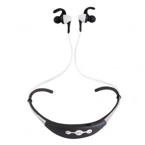 Neck Hanging Sport BT Earphone 4.1 Two in One Stereo Headset white