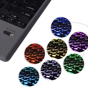 Tablet Bluetooth Wireless Magnetic Ergonomic Keyboard for Microsoft Surface pro3/4/5 Colorful backlit version