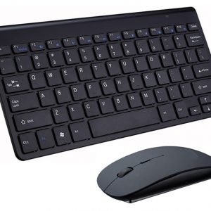 2.4G Wireless Keyboard Mouse Set Mini Multimedia Keyboard Mouse Combo Set for Notebook Laptop Mac Desktop PC  black