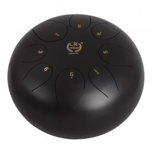 10 inches Steel Tongue Drum Percussion Instrument 8 Notes  Brown