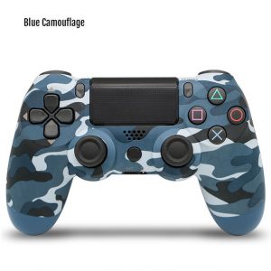 Wireless Controller Bluetooth 4.0 Dual Shock Joystick Gamepads for PlayStation 4 Blue camouflage