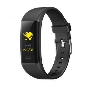 Smart Bracelet MK05 Sports Health Bracelet Bluetooth Step-counting Heart Rate and Blood Pressure Monitoring Black