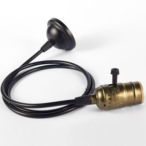 E26 E27 100-265V Retro Edison Lamp Holder with Switch Vintage Style Chandelier Ceiling Single Head Lamps Holders Bronze