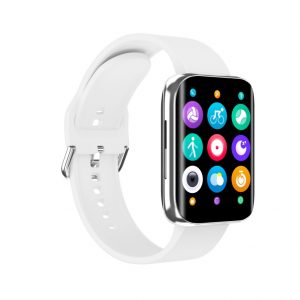 S216 1.78Inch HD Smart Watch Blood Pressure Heart Rate Monitor Fitness Tracker Sport Smartwatch Silver color white band