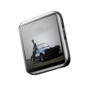 K1 Full Screen Bluetooth MP4 Player Touch Control Fashion Mini E-book Reading Video Playback Sports Portable MP4 Music Player Silver without Bluetooth