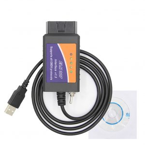 OBD2 USB Device ELM327 Compatible Interface with HS-CAN/MS-CAN Switch OBD2 Scanner black