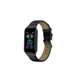 XM1 Bluetooth Earphone Sports Bracelet Color Screen Heart Rate Blood Pressure Monitor  Black