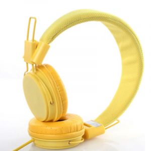 Kids Wired Ear Headphones Stylish Headband Earphones for iPad Tablet  yellow