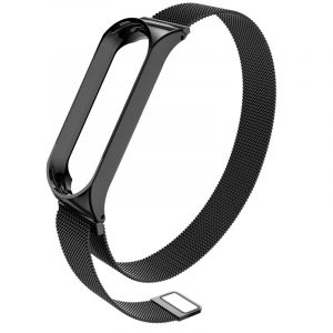 Replacement Strap for Xiaomi Bracelet 4 Metal Strap Wrist Strap Stainless Steel Replacement Strap  black