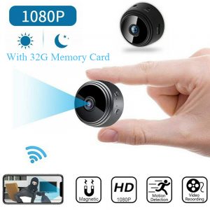Mini Camera Wireless Wifi IP Security Camcorder HD 1080P Night Vision with 32G Memory Card As shown