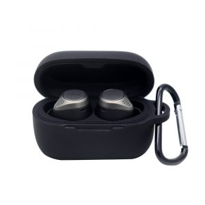 Silicone Anti-fall Earphone Case Protective Cover Shell for Jabra-Elite 75t black