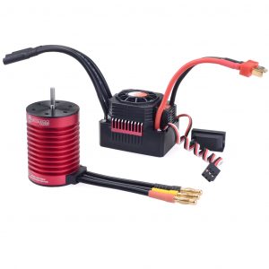 WOTT SURPASS HOBBY Upgrade Waterproof F540 4370KV Brushless Motor with 45A ESC Combo Set for 1/10 RC Car red