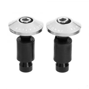 7/8'' 22mm Handlebar Grips Motorcycle Dirt Bike Handle Bar End Cap Plugs Slider Silver