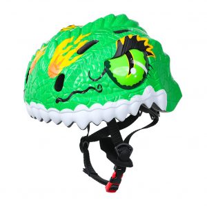 Children's Helmets 3d Animal Adjustable Breathable Hole Safety Helmet For Bicycle Scooter Various Sports green_One size