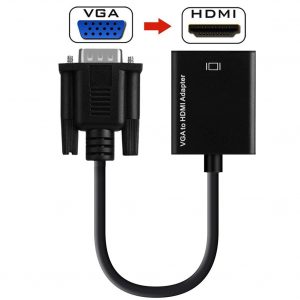VGA to HDMI Adapter 1080P HD Audio TV AV HDTV Video Cable with Audio  black