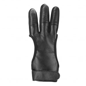 Archery Shooting Gloves Three Finger Protective Archery Gloves black_M