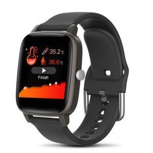 T98 Smart Watch Body Temperature Heart Rate Blood Pressure Monitor Sports Tracker Fitness Men Women Smart Bracelet Smartwatch black
