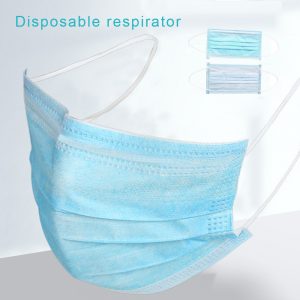 20pcs Disposable Protective Mask Dust-proof Civil 3-layer Mask Anti Haze Public Place 3ply Mask blue_20 pieces