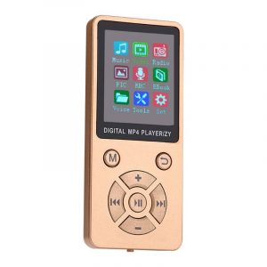 Mini Shiny USB Clip LCD Screen MP4 Media Player Support 32G TF Card Ultra Thin Lossless Sound MP4 Player with FM E-book Gold