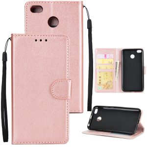 Ultra Slim Shockproof Full Protective Case with Card Wallet Slot for Xiaomi Redmi 4X Rose gold
