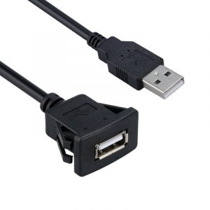 1M Car USB 2.0 Extension Lead Cable Auto Dashboard Adapter Cord General Application