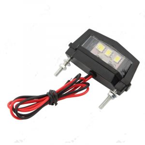 Motorcycle Motorbike LED Tail Rear Light License Plate Light for Honda/Kawasaki/Yamaha/Suzuki Black white light