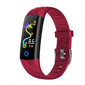 S5 Smart Bracelet Fitness Tracker Waterproof Smart Wristband Heart Rate Monitor Activity Tracker Blood Oxygen Sport Smart Band red