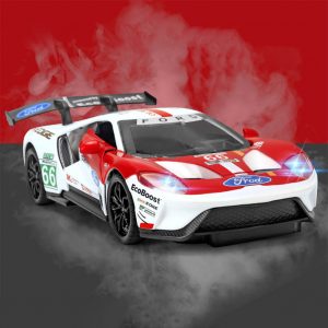 Simulate Alloy Racing Car Model Toy for Ford V8 Collection Home Decoration White top